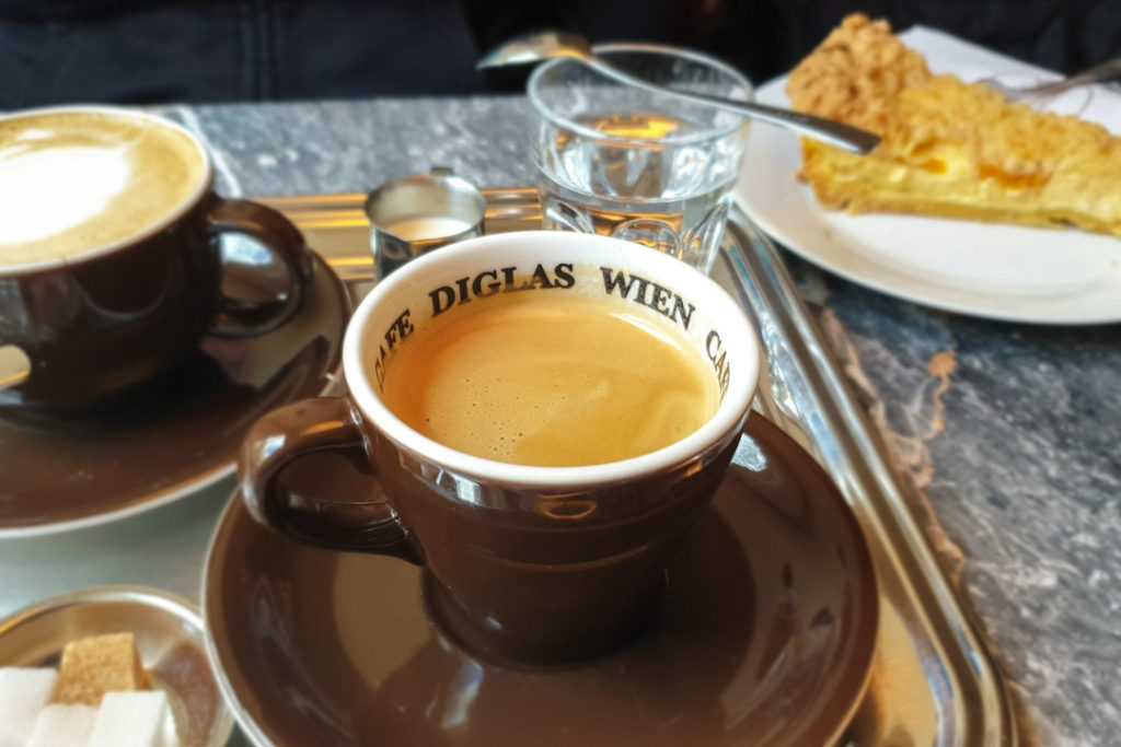 Cafe Diglas, Drinking Coffee in Vienna, Austria