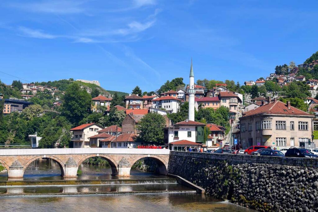 Miljacka River, Visiting Sarajevo Bosnia Herzegovina