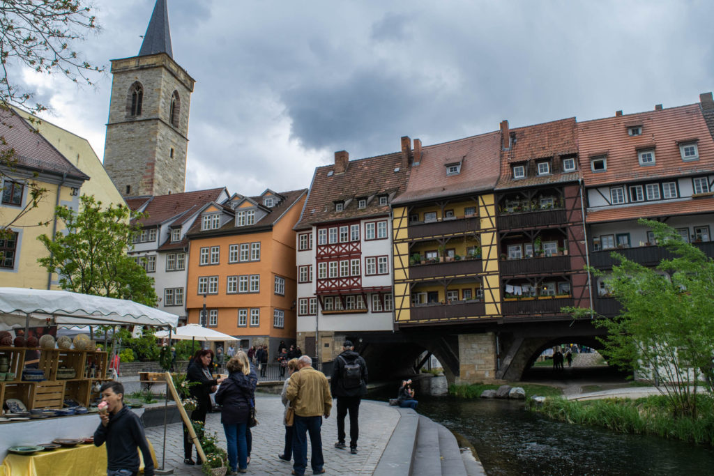 Krämerbrücke Bridge, Visiting Erfurt Germany