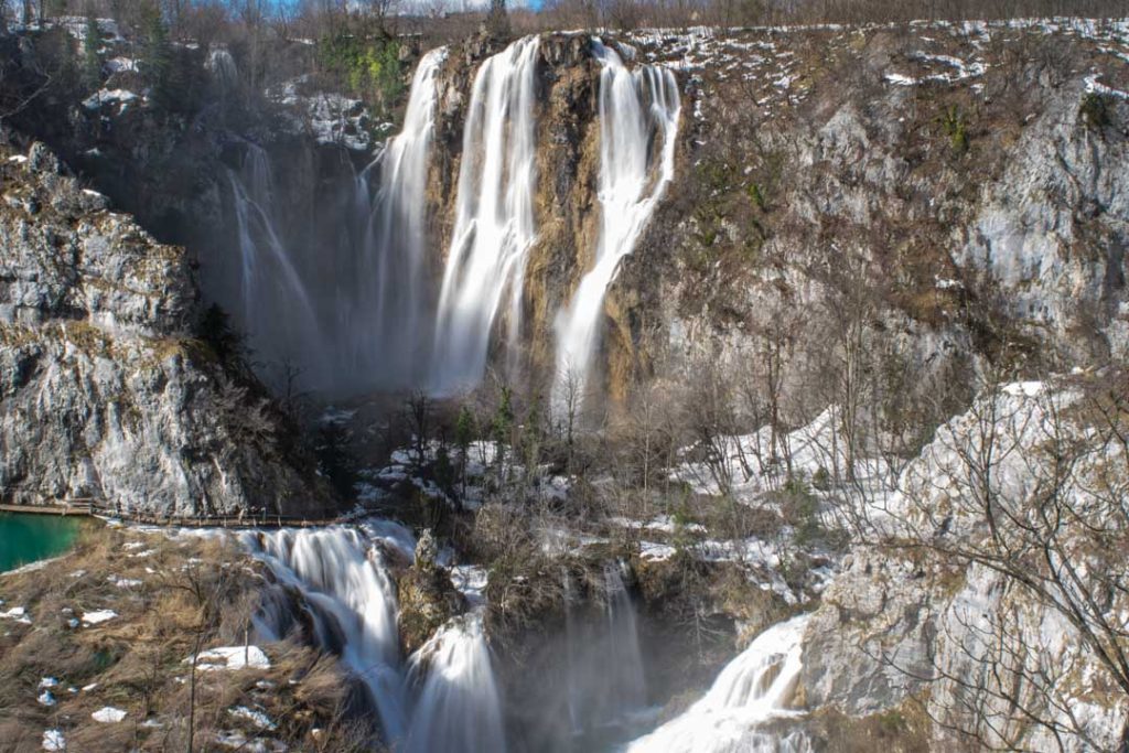 Veliki Slap Waterfall, Visiting Plitvice Lakes in Winter