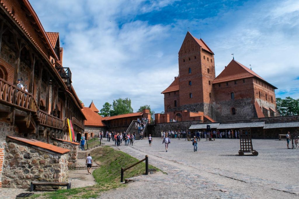 Trakai Castle Courtyard, Day Trip from Vilnius, Lithuania